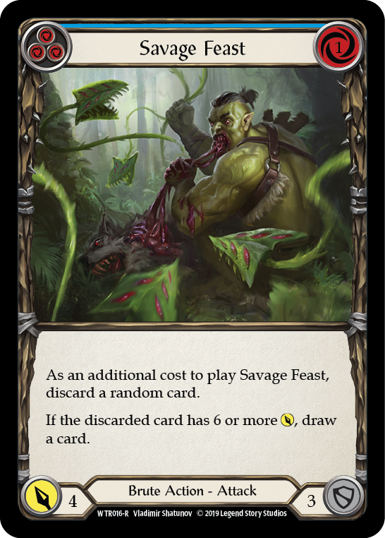 Savage Feast (Blue) [WTR016-R] Alpha Print Normal | Magic Magpie