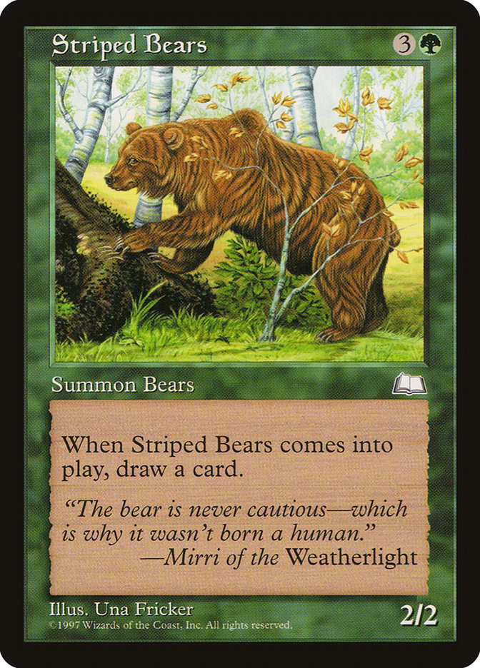 Striped Bears [Weatherlight] | Magic Magpie