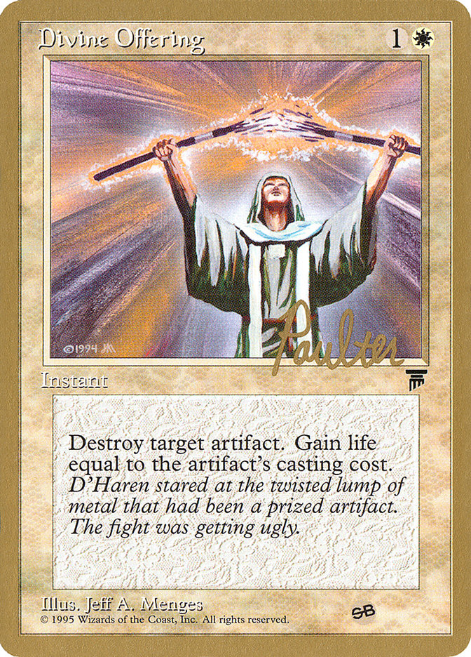 Divine Offering (Preston Poulter) (SB) [Pro Tour Collector Set] | Magic Magpie