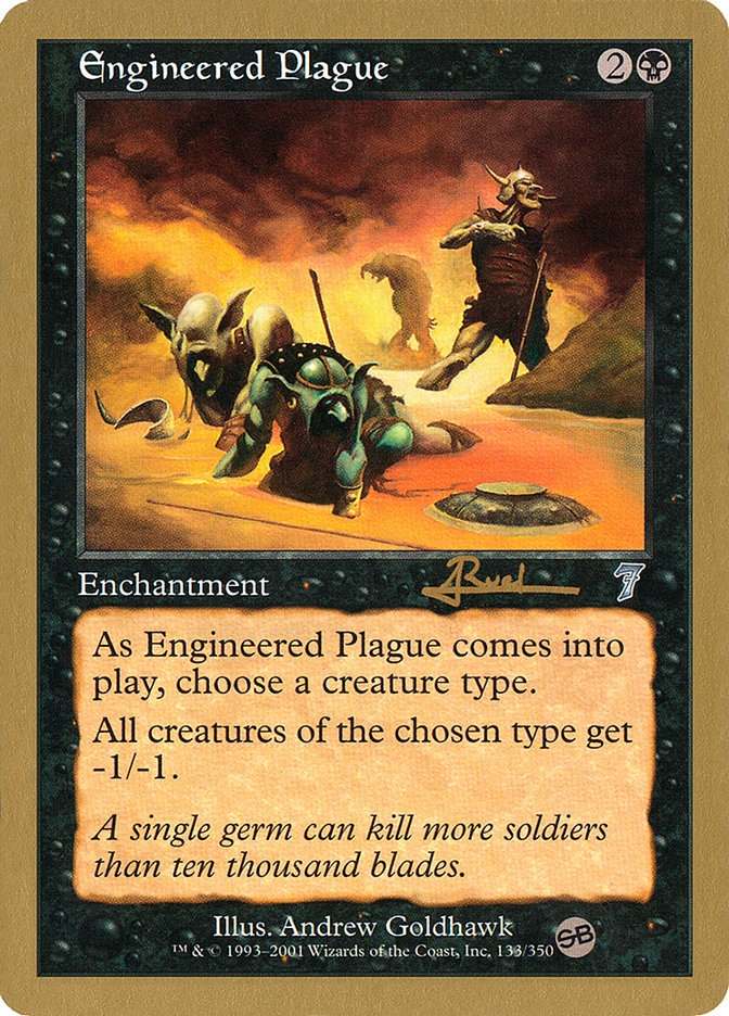 Engineered Plague (Antoine Ruel) (SB) [World Championship Decks 2001] | Magic Magpie