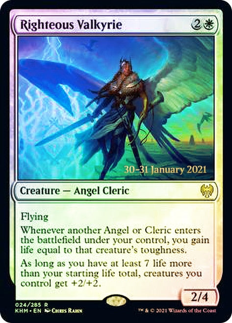 Righteous Valkyrie  [Kaldheim Prerelease Promos] | Magic Magpie