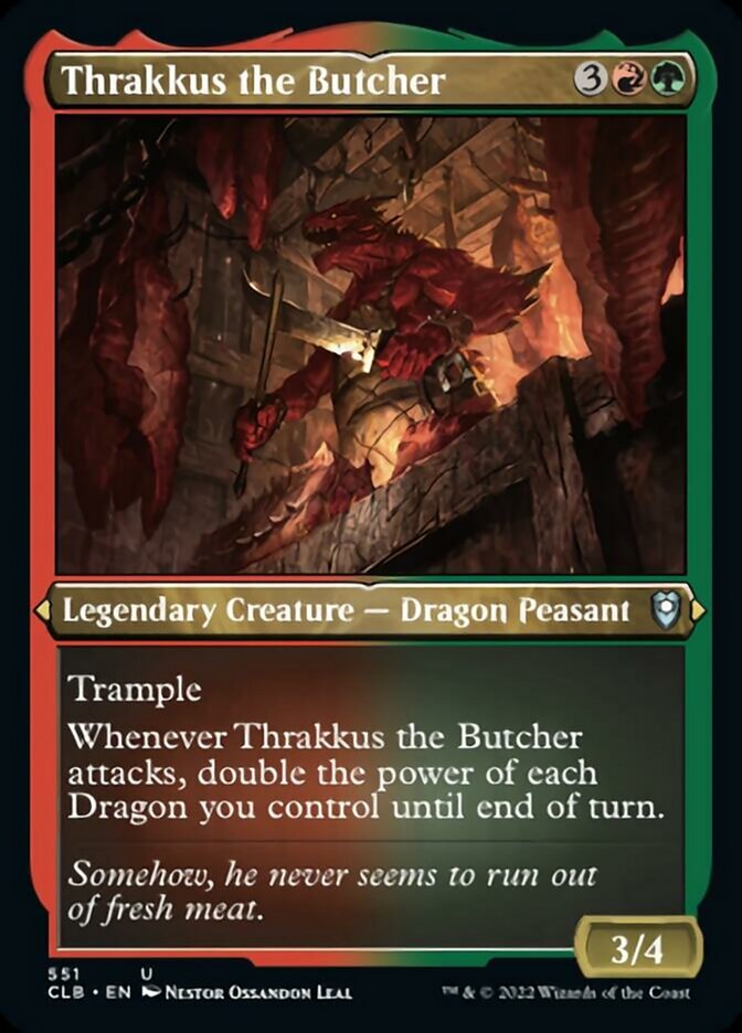 Thrakkus the Butcher (Foil Etched) [Commander Legends: Battle for Baldur's Gate] | Magic Magpie