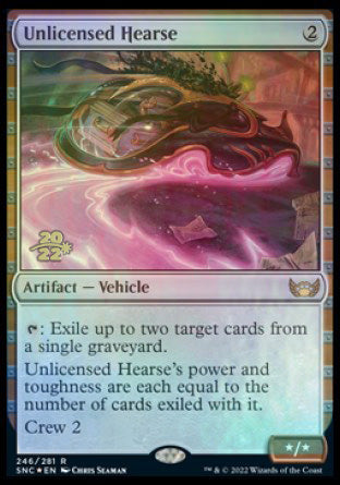 Unlicensed Hearse [Streets of New Capenna Prerelease Promos] | Magic Magpie