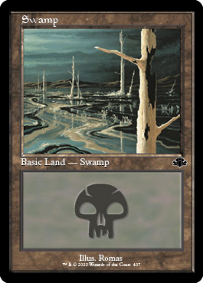 Swamp (407) (Retro) [Dominaria Remastered] | Magic Magpie