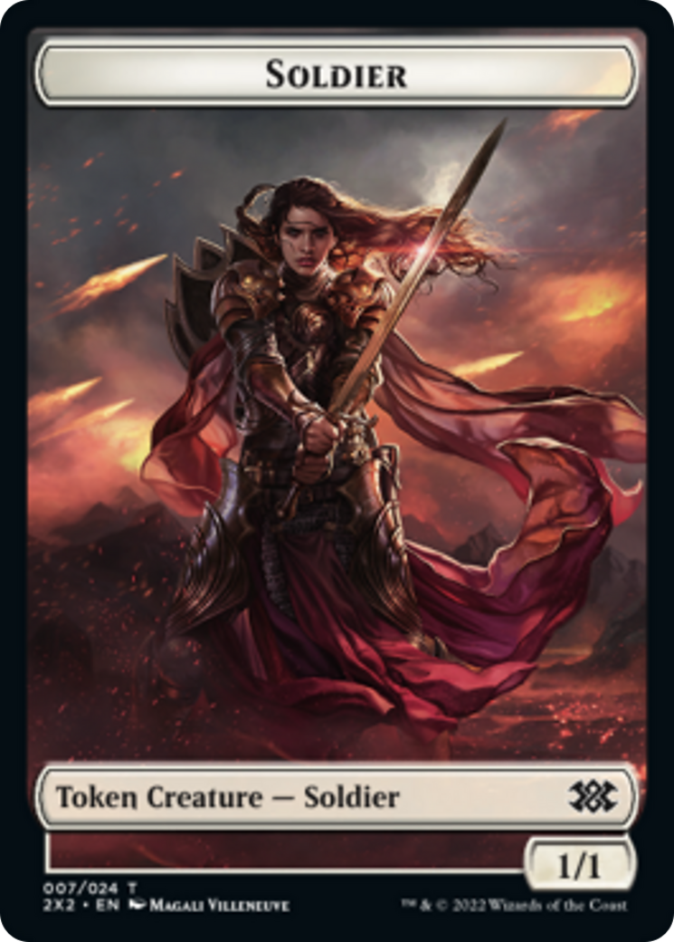 Egg // Soldier Double-sided Token [Double Masters 2022 Tokens] | Magic Magpie