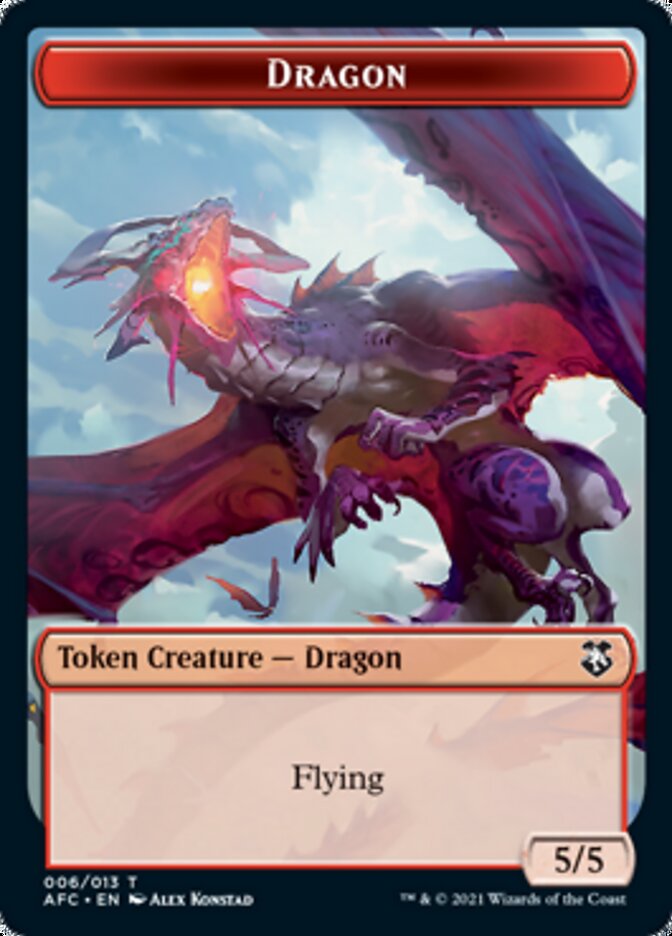 Dragon // Dragon Spirit Double-sided Token [Dungeons & Dragons: Adventures in the Forgotten Realms Commander Tokens] | Magic Magpie