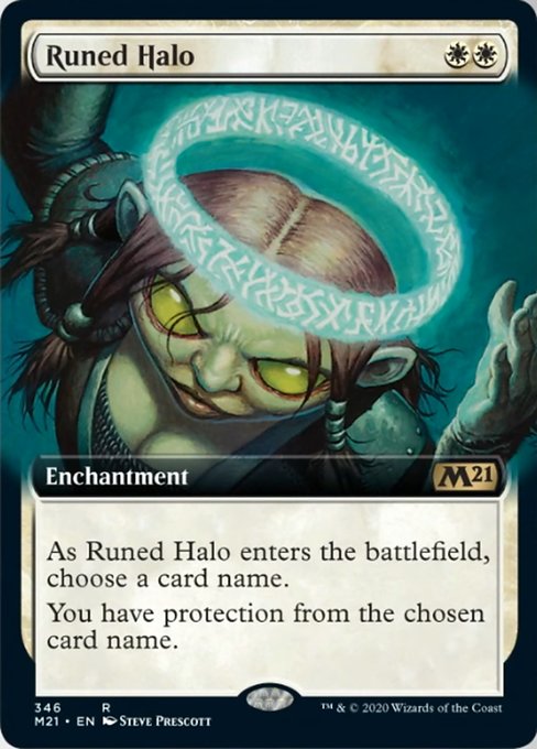 Runed Halo (Extended Art) [Core Set 2021] | Magic Magpie