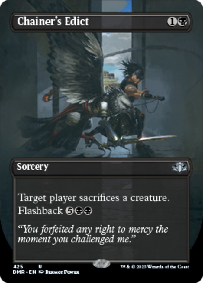 Chainer's Edict (Borderless Alternate Art) [Dominaria Remastered] | Magic Magpie