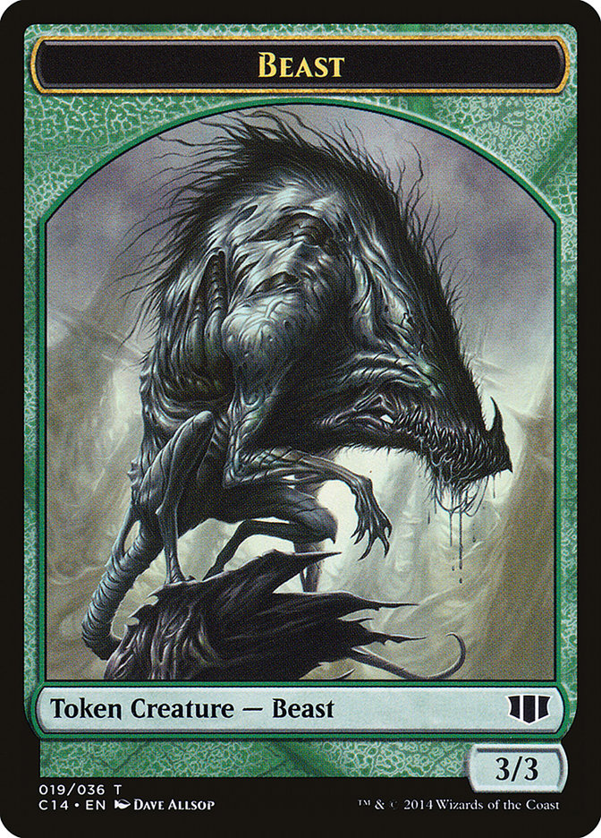 Elemental // Beast (019/036) Double-sided Token [Commander 2014 Tokens] | Magic Magpie