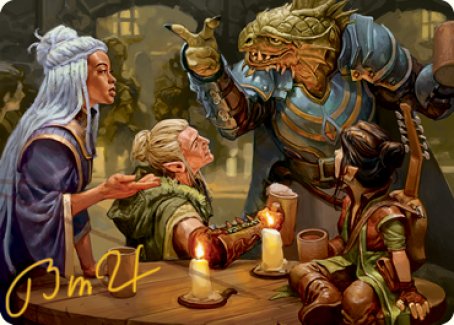 You Meet in a Tavern Art Card (Gold-Stamped Signature) [Dungeons & Dragons: Adventures in the Forgotten Realms Art Series] | Magic Magpie