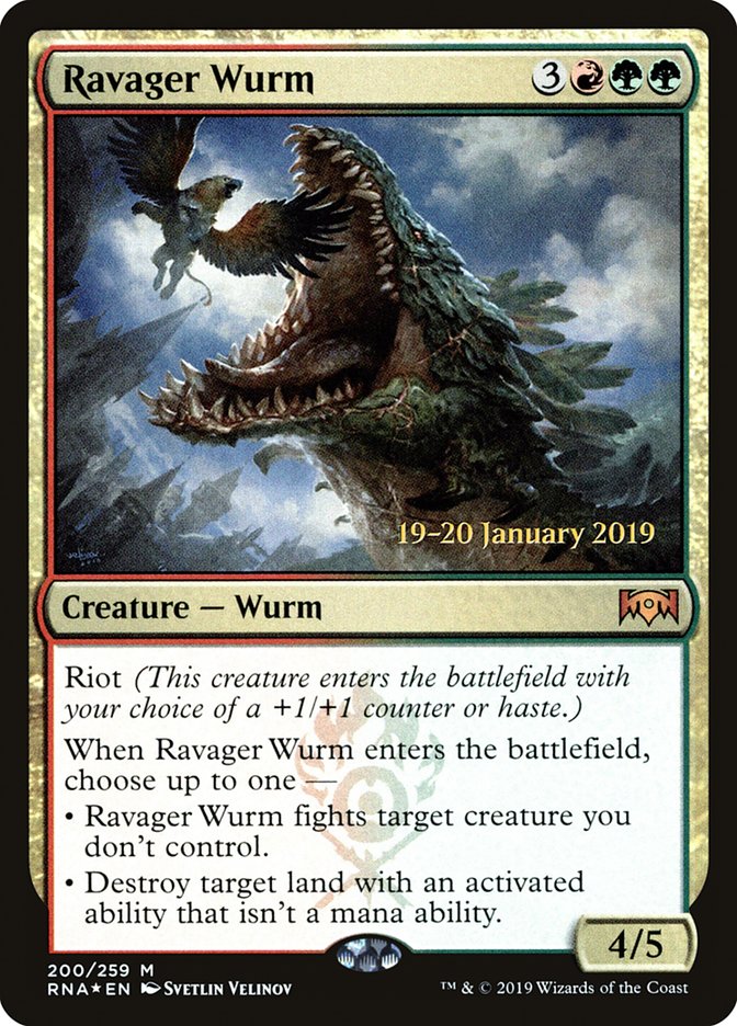 Ravager Wurm [Ravnica Allegiance Prerelease Promos] | Magic Magpie