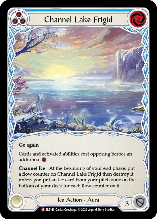 Channel Lake Frigid (Alternate Art) [ELE146] (Tales of Aria)  1st Edition Rainbow Foil | Magic Magpie