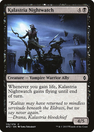 Kalastria Nightwatch [Battle for Zendikar] | Magic Magpie