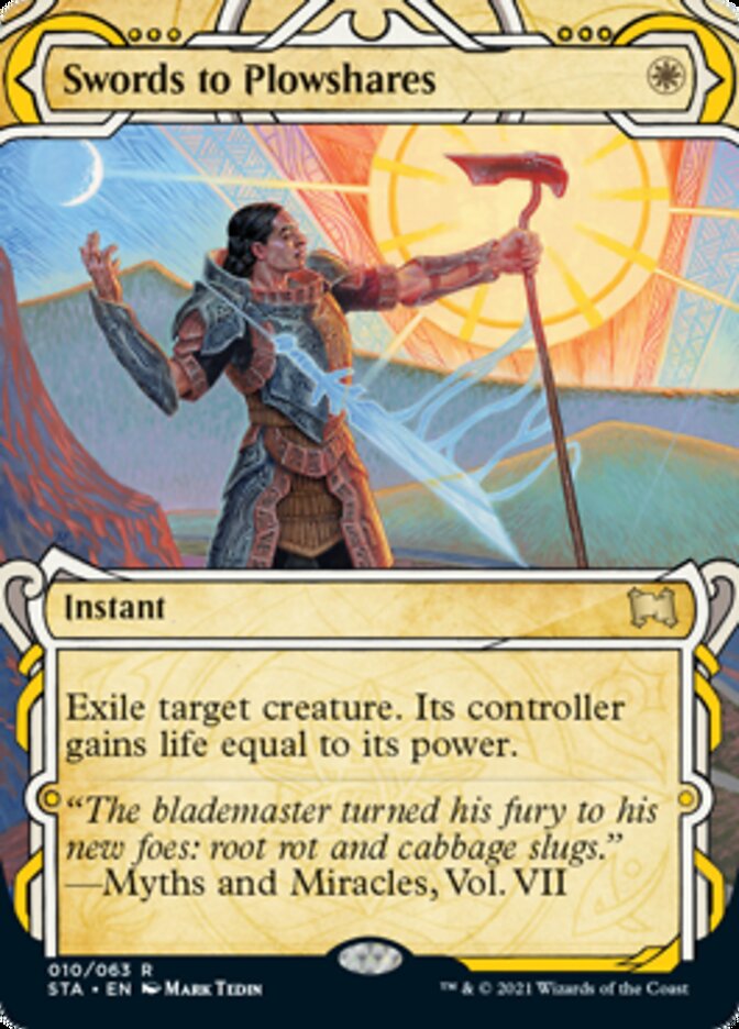 Swords to Plowshares (Etched Foil) [Strixhaven Mystical Archive] | Magic Magpie