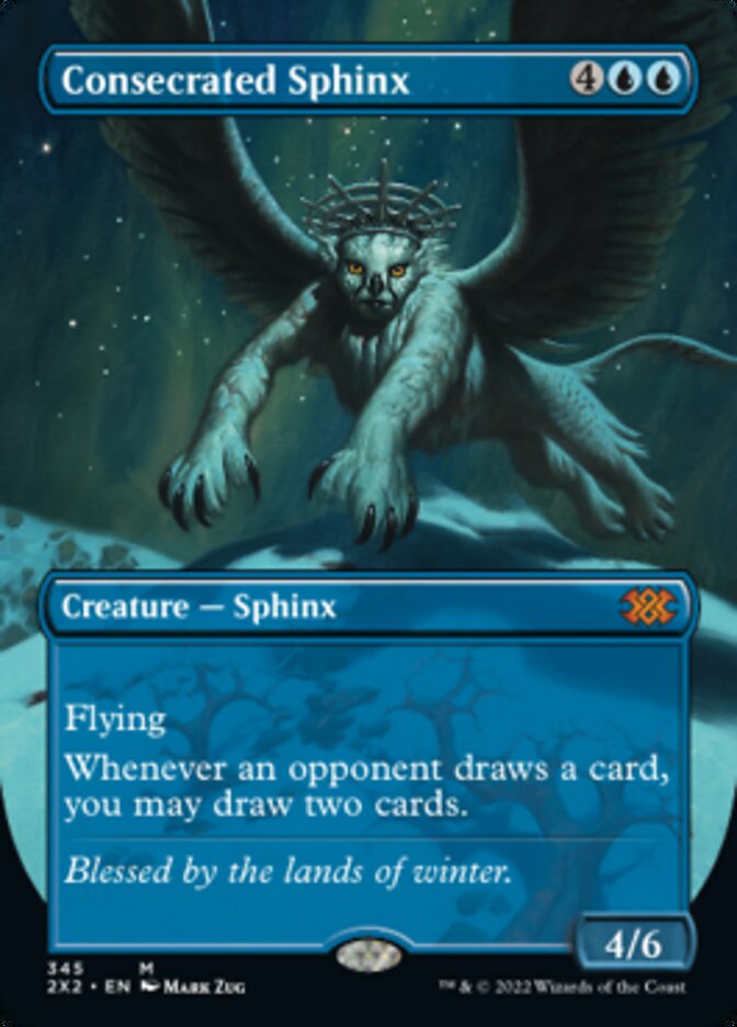 Consecrated Sphinx (Borderless Alternate Art) [Double Masters 2022] | Magic Magpie
