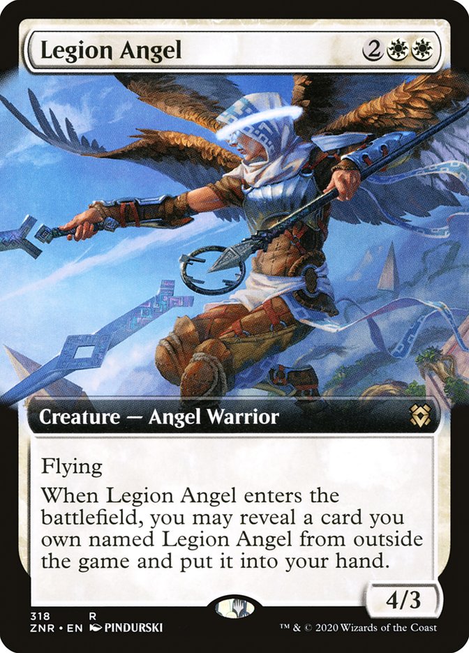 Legion Angel (Extended Art) [Zendikar Rising] | Magic Magpie