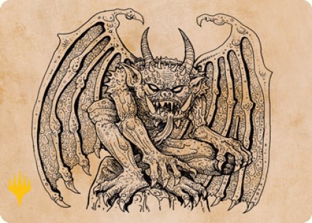 Cloister Gargoyle (Showcase) Art Card (Gold-Stamped Signature) [Dungeons & Dragons: Adventures in the Forgotten Realms Art Series] | Magic Magpie