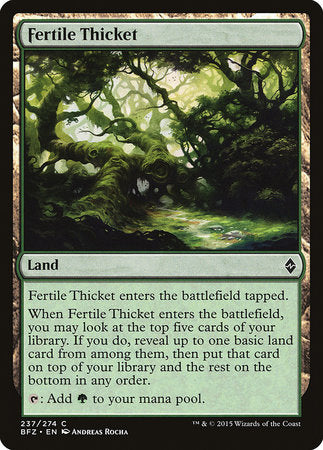 Fertile Thicket [Battle for Zendikar] | Magic Magpie