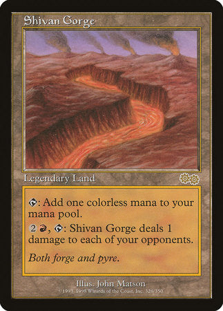 Shivan Gorge [Urza's Saga] | Magic Magpie