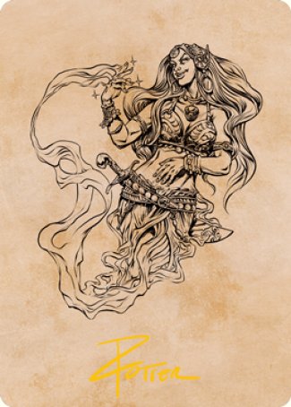 Djinni Windseer (Showcase) Art Card (Gold-Stamped Signature) [Dungeons & Dragons: Adventures in the Forgotten Realms Art Series] | Magic Magpie