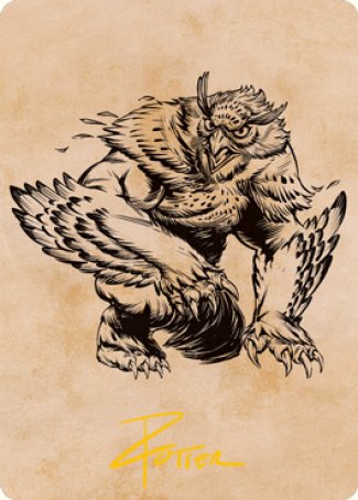 Owlbear (Showcase) Art Card (Gold-Stamped Signature) [Dungeons & Dragons: Adventures in the Forgotten Realms Art Series] | Magic Magpie