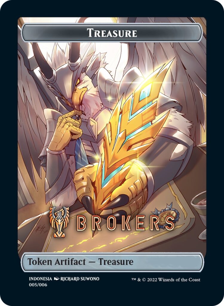 Treasure Token (Brokers) (Southeast Asia Artists) [Streets of New Capenna Tokens] | Magic Magpie