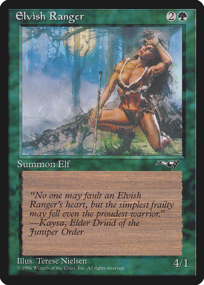 Elvish Ranger (Moon Background) [Alliances] | Magic Magpie