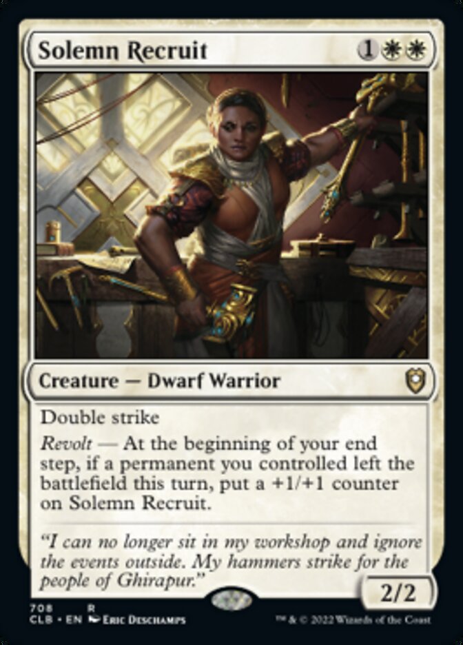 Solemn Recruit [Commander Legends: Battle for Baldur's Gate] | Magic Magpie