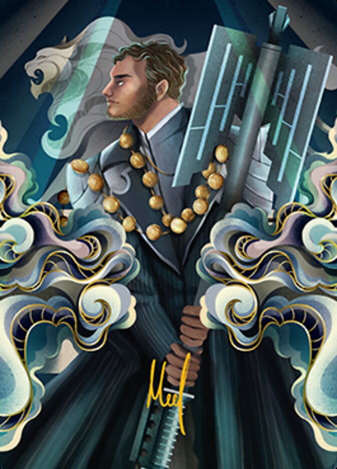 Rafiq of the Many Art Card (Gold-Stamped Signature) [Streets of New Capenna Art Series] | Magic Magpie