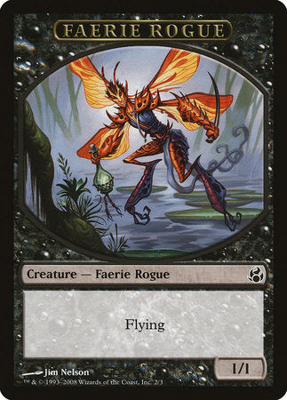 Faerie Rogue Token (Black) [Morningtide Tokens] | Magic Magpie