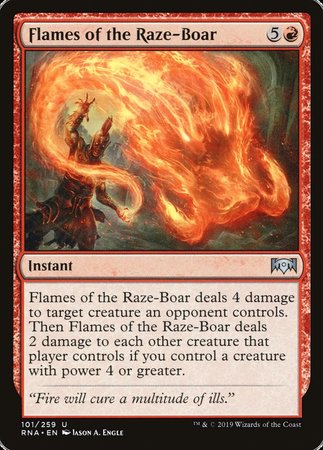 Flames of the Raze-Boar [Ravnica Allegiance] | Magic Magpie