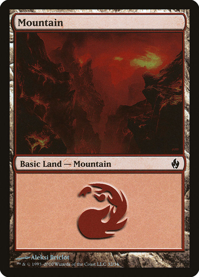 Mountain (32) [Premium Deck Series: Fire and Lightning] | Magic Magpie