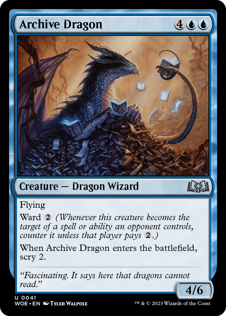 Archive Dragon [Wilds of Eldraine] | Magic Magpie
