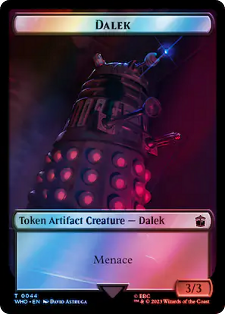 Dalek // Food (0057) Double-Sided Token (Surge Foil) [Doctor Who Tokens] | Magic Magpie