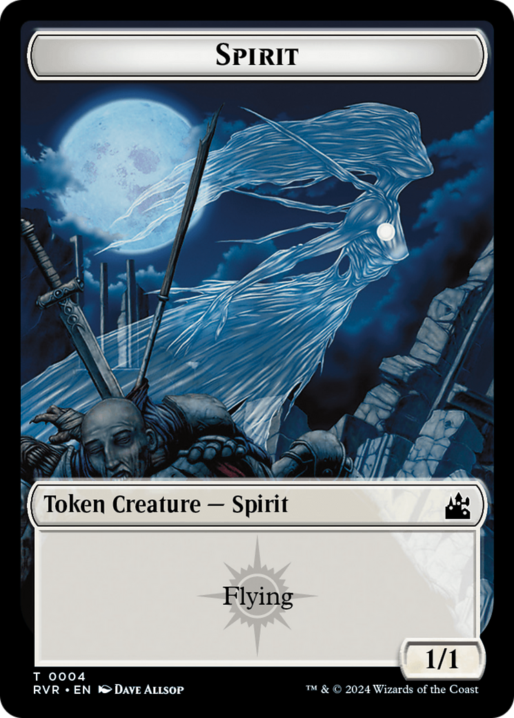 Saproling // Spirit (0004) Double-Sided Token [Ravnica Remastered Tokens] | Magic Magpie