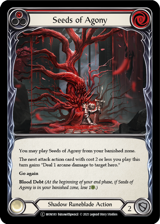 Seeds of Agony (Red) (Rainbow Foil) [U-MON183-RF] Unlimited Rainbow Foil | Magic Magpie