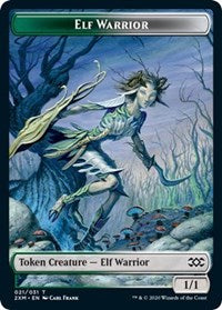Elf Warrior // Plant Double-sided Token [Double Masters Tokens] | Magic Magpie