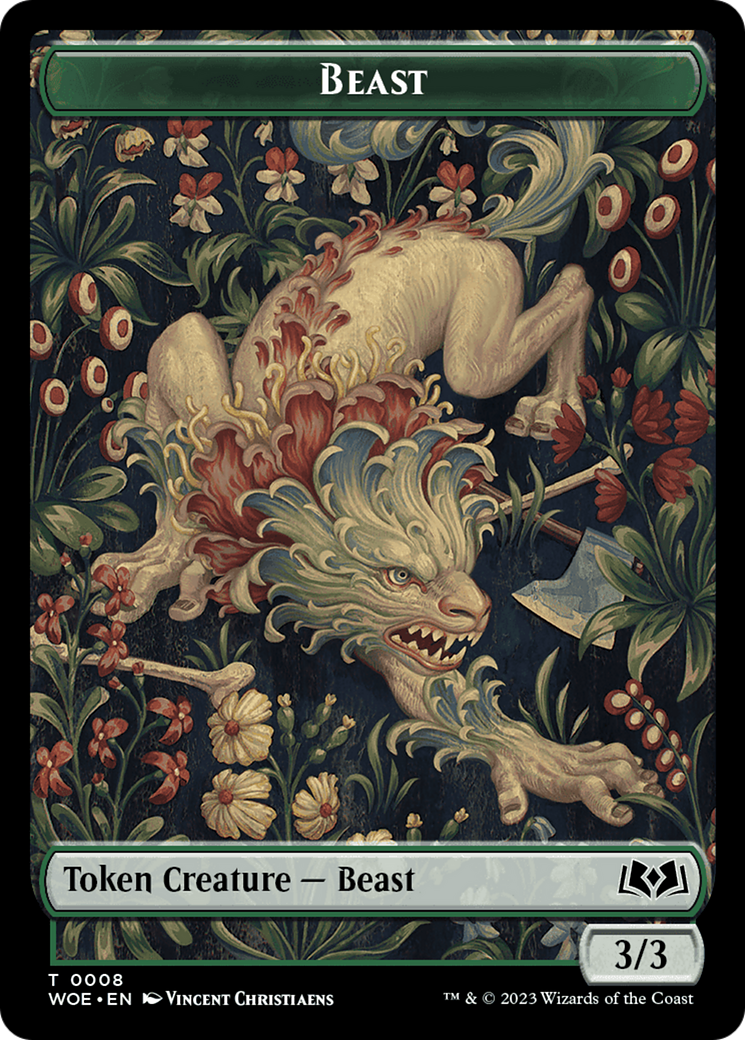 Beast Token [Wilds of Eldraine Tokens] | Magic Magpie