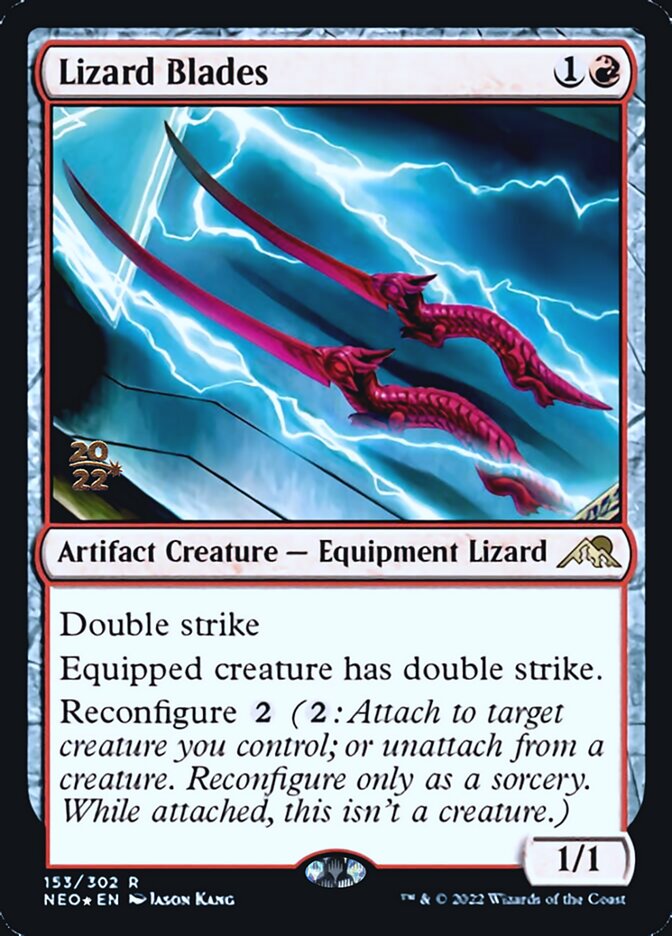 Lizard Blades [Kamigawa: Neon Dynasty Prerelease Promos] | Magic Magpie