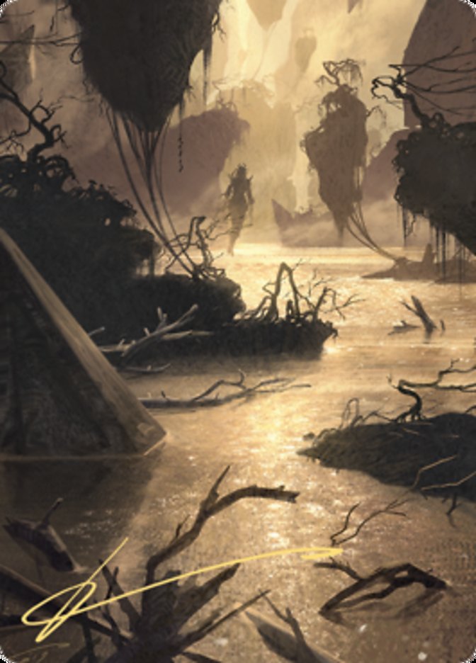 Murkwater Pathway Art Card (Gold-Stamped Signature) [Zendikar Rising Art Series] | Magic Magpie