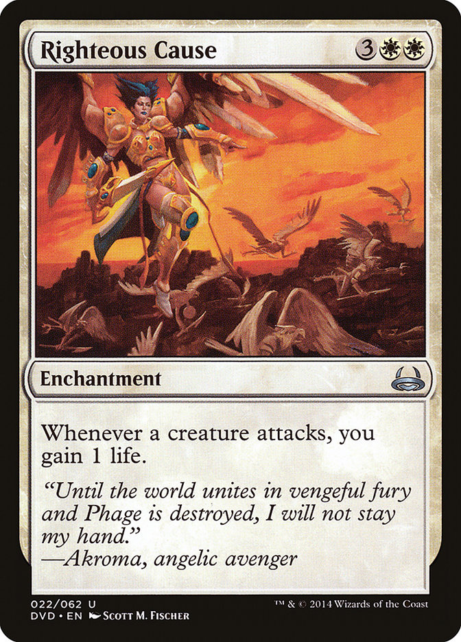 Righteous Cause (Divine vs. Demonic) [Duel Decks Anthology] | Magic Magpie