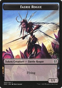 Faerie Rogue // Goblin Rogue Double-sided Token [Commander: Zendikar Rising Tokens] | Magic Magpie