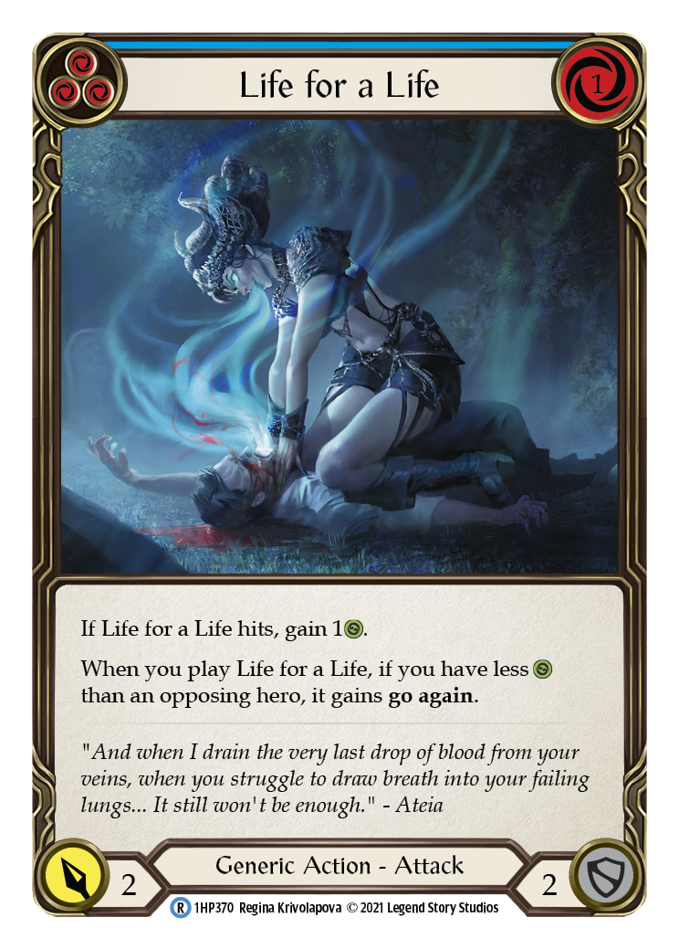 Life for a Life (Blue) [1HP370] | Magic Magpie