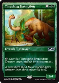 Thrashing Brontodon [Promo Pack: Core Set 2020] | Magic Magpie