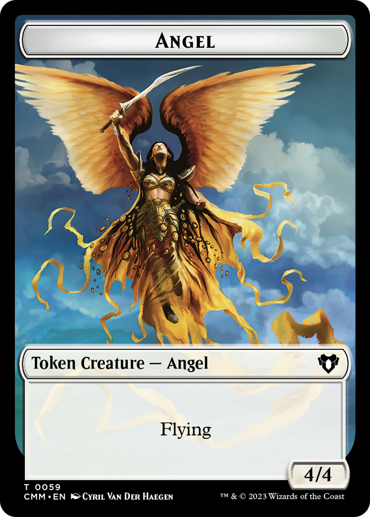 Copy (54) // Angel Double-Sided Token [Commander Masters Tokens] | Magic Magpie