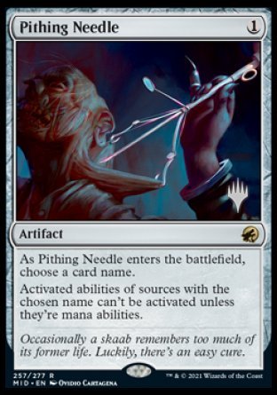 Pithing Needle (Promo Pack) [Innistrad: Midnight Hunt Promos] | Magic Magpie