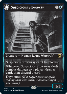 Suspicious Stowaway // Seafaring Werewolf [Innistrad: Double Feature] | Magic Magpie