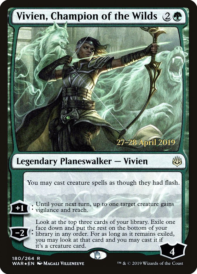 Vivien, Champion of the Wilds  [War of the Spark Prerelease Promos] | Magic Magpie