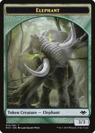 Elephant Token (012) [Modern Horizons Tokens] | Magic Magpie