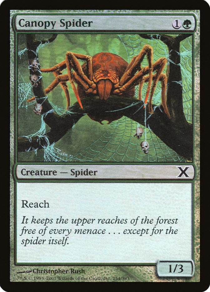 Canopy Spider (Premium Foil) [Tenth Edition] | Magic Magpie